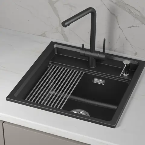 Кухонная мойка Granula KS-5002i (500*510) Шварц