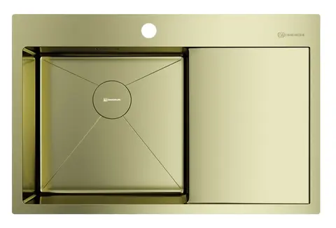Кухонная мойка Omoikiri Akisame 78-LG-L (4973085) светлое золото